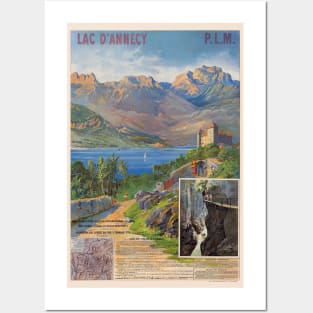 Lac d'Annecy PLM France Vintage Poster 1890 Posters and Art